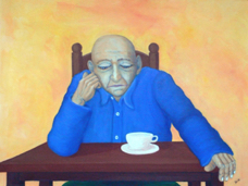 Coffeedrinker, 2006, 80 x 60 cm, Acrylic, pigments on canvas.jpg