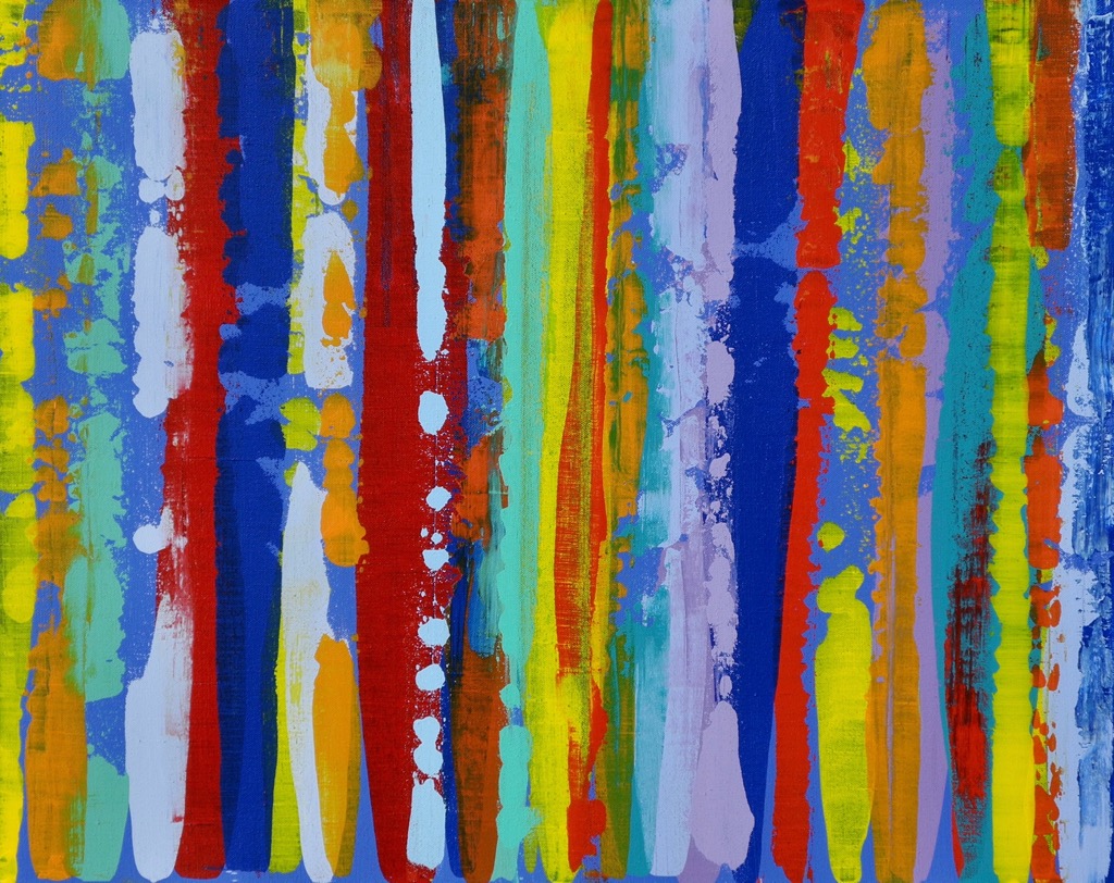 Stripes I, 2017, 110x90cm, Acrylic on Canvas, - 900 Euro -  