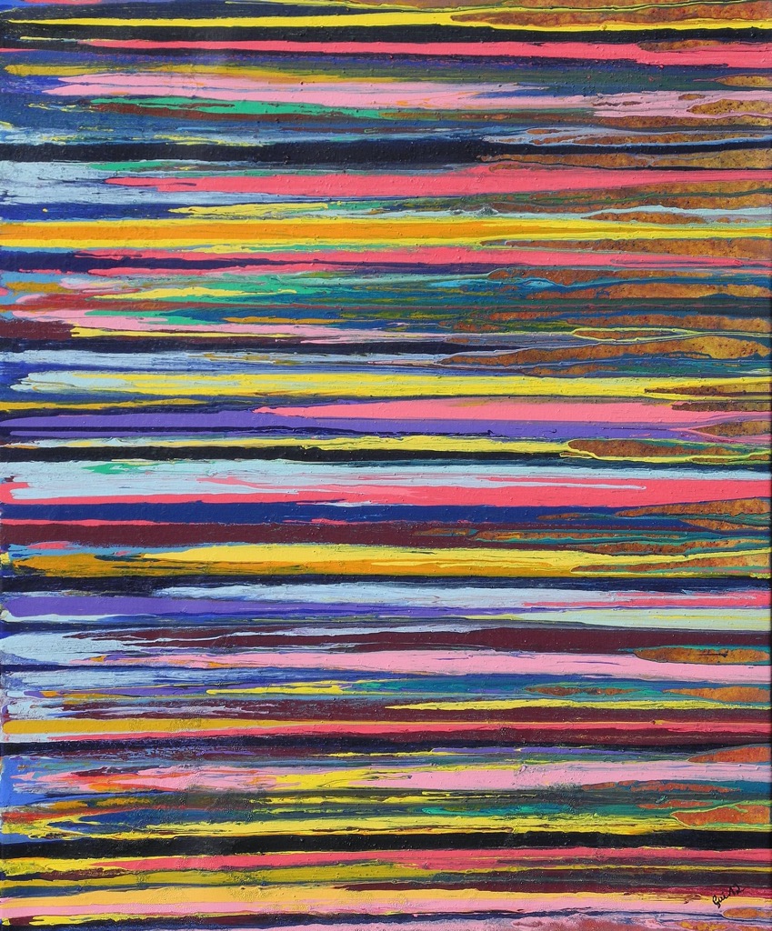 Sunset, 2012, 100x90cm, Acrylic, Pigments on Canvas, - 1000 Euro - 