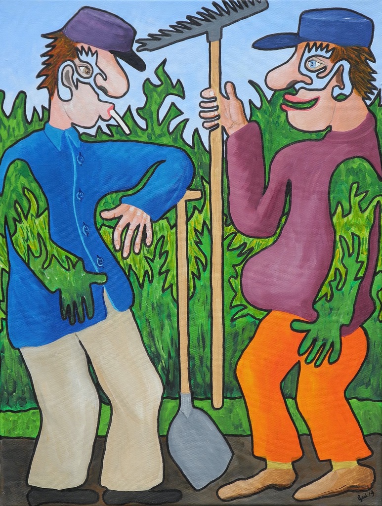Ostfreesenjungs, 2013, 80x60cm, Acrylic on canvas, - sold - 
